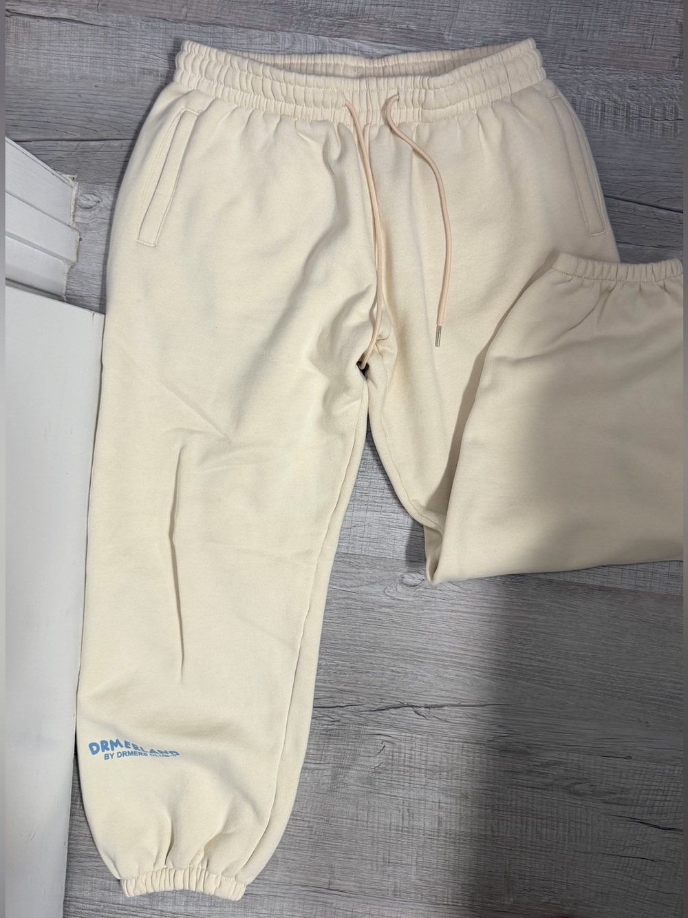 DRMERS CLUB Cream Fleece Jogger Pants - Drawstring Waist